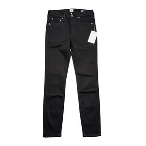EDWIN Pixie 9" Mid Rise Skinny Ankle‎ Jean Womens 28 Black Stretch Anthropologie
